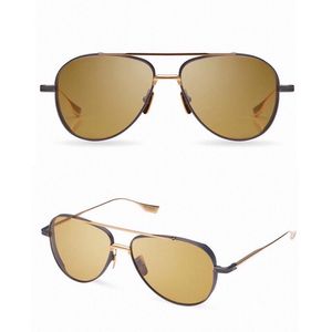 DITA DTS141-A-06 Sonnenbrille Herren Damen Ovaler Metallrahmen Hochwertige Designer-Sonnenbrille Doppelzauber Echtgold-Galvanik Originalverpackung