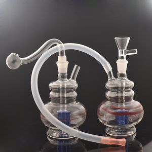 10mm femmina mini bong in vetro riciclatore tubi dell'acqua ashcatcher narghilè piattaforme petrolifere bong con tubo bruciatore a nafta maschio e ciotola di tabacco