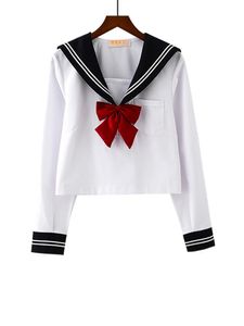 Clothing Sets School Shirts Japanese Uniform White Sailor Tops Long Sleeve Spring Summer JK Uniforms Shirt Anime Cosplay TopClothing