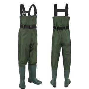 Hunting Jackets Outdoor Fishing Chest Waders Breathable Stocking Foot Wader Ligtweight Jumpsuits Waterproof Wading Pants With BootsHunting J