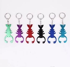 Creative Lobster Metal Bottle Opener With Keyring Keychain Promotional Gift Beer Beverage Bottle Opener