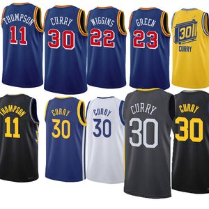 Maglia da basket da uomo Stephen Curry # 30 Thompson # 11 Wiggins # 22 Poole # 3 Iguodala # 9 Green # 23 Kuminga # 00 city 22-23 Maglie della nuova stagione Uomo giovanile S-XXL