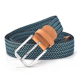 Cinture Uomo Donna Casual Cintura lavorata a maglia Tela tessuta Elastico espandibile Intrecciato elasticizzato Cinghie semplici