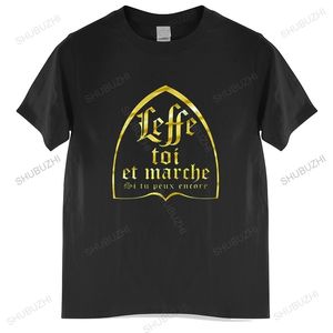 Leffe-Yourself And Walk If You Still Can T-Shirt, französischer Text, Humor, Bier, Alkohol, Trinkliebhaber, EU-Größe, T-Shirt 220809