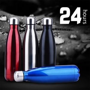 FSILE350/500/750/1000ml Double-wall Creative A free Water Bottle Stainless Steel Beer Tea Coffee Portable Sport Vacuum thermos 220418