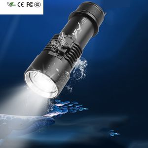 Yeni XHP70.2 LED El Feneri Profesyonel Dalış Askeri Sınıf Torçu Su Geçirmez Su Altındaki 100m Güç 26650 18650 Battery Fener