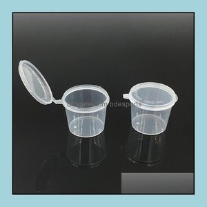 1 унция одноразовая одноразовая пластиковая порция стакана Connt Sauce Succe Souffle Soufcing charging gello Cups Containers Упаковочные коробки с доставкой 2021 Офис