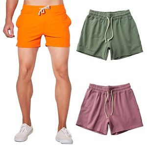 Summer Mens Fashion Jogger Sweat Shorts Underhirt Casual Solid Color Gym Running Workout Athletic Pants Male 220715