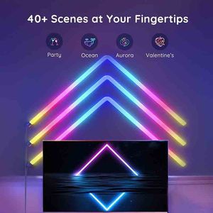 RGB-TV-Streifenlichter, Wandleuchte, Traumfarbe, Musiksynchronisierung, LED-Lichtleiste, Bluetooth-App-Steuerung, Heimhintergrunddekoration für Gaming, Rhythmus, Tanzen, Lampe