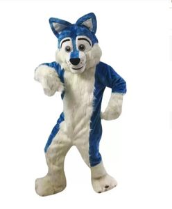 Blue Wolf Mascot Costumes Personaggio dei cartoni animati Costume per adulti Personaggio dei cartoni animati Taglia per adulti Longteng