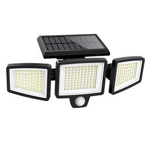 210 LED 270 angle high lumens solar rechargeable led motion sensor light outdoor