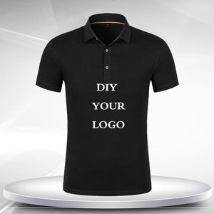 Polos de polos masculinos Camisa personalizada Imprima seu próprio Design PO Text Logo Companhia de equipe de alta qualidade