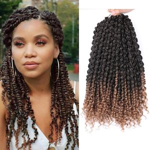 Mtmei Hair Bouncy Pre Twisted Spring Twist Crochet Curly Black Brown Burgundy Twisted Braids Extensions