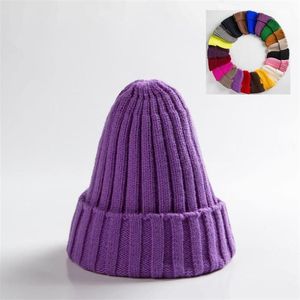 Gorro/caveira tampas unissex hat algodão mistura sólida quente macio chapéu de malha de malha de inverno mulheres cavelanos para meninas por atacado de atacado/s