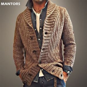 Vintage Mens Sweater Autumn Winter Knitted Men Cardigan Long Sleeve Casual Coats Jacket Clothing Streetwear 220804