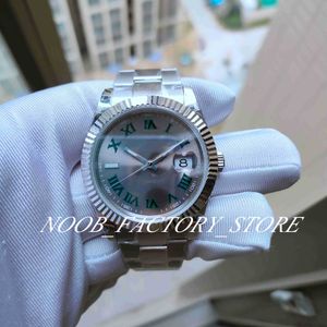 BP Factory Watch 41mm 126300 Roman Wimbledon Jubilee Strap Wristwatches 2813 자동 이동 스테인리스 스틸 슬레이트 회색 다이얼 다이빙