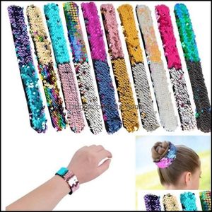 Frauen Pailletten Armband Glitter Slap Meerjungfrau Paillette Armbänder Charms Für Kinder Top Qualität Drop Lieferung 2021 Schmuck Zubehör Baby M