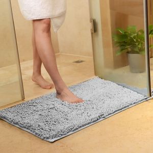 9 Sizes Bath Mat Nonslip Bathroom Carpet For Toilet Rug Tub Antislipping Absorbent Soft Chenille Y200407
