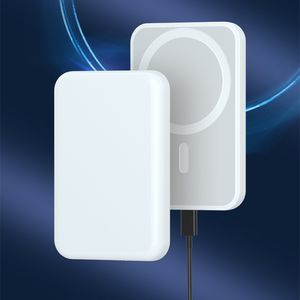 Wit Sterke Magnetische Power Bank Draagbare mAh Draadloze Charger Mini Mobiele Powerbank Extenale Batterij voor iPhone Snelle Lading Gratis schip