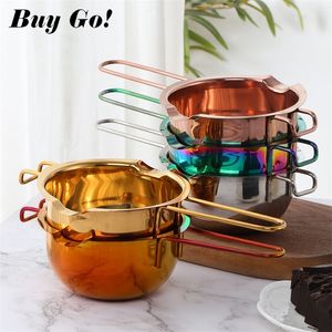 Multifunctional Stainless Steel Water Bath Pot Chocolate Butter Melting Heating Pot Bowl Baking Heating Container Kitchen Tools 220408