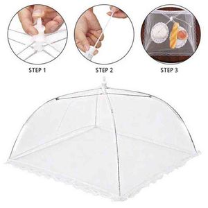 1PC Household Food Umbrella Cover Picnic Barbecue Party Anti Mosquito Fly Resistant Net Tent for Kitchen Dinner Table Cover Y220526