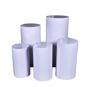 Gold White color Round Cylinder Pedestal Display Art Decor Plinths Pillars for DIY Wedding Decorations Holiday Home Decor