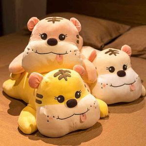 CM adorável tigre abraços Kawaii Dolls recheados Almofado de animal fofo para crianças Presente de aniversário de bebê J220704