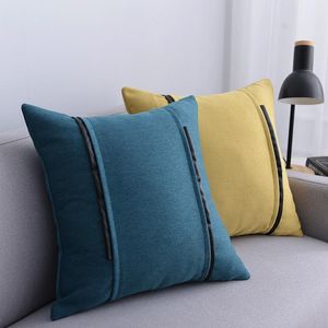 Cuscino/Cuscino decorativo Vendita Fodera per cuscino moderna Custodia solida Fodere in cotone e lino per divano Nordic Home Decor 45 * 45 cm / 30 * 50 cm Federe