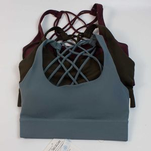 Free To Be Yoga BH Dam Cross Strap Sportunderkläder Höga elastiska Bekväma underkläder Löpning Fitness Gym Linne