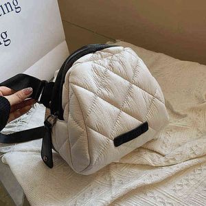 Evening Bag Winter Small Pu Padded Crossbody Bags 2022 Female Handbags Designer Women Shoulder Luxury Brand Desinger Fashion 0623