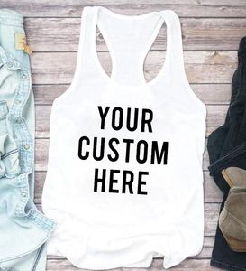 Zbiorniki damskie Camis Custom Crop TEE Women Cropped Tank Top Spersonalizowana koszula Designed Projekt własnego mwomen's