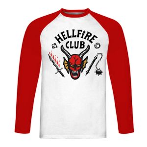Stranger Things Camisetas masculinas de manga longa Senhoras e homens Clube Hellfire Clube Funny Roupas Unissex