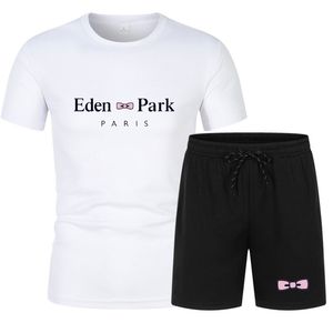Moda erkek s setler eşofman yaz baskı takım elbise 2 adet fitness spor salonu plaj şortları s rahatlık tişörtleri erkek 220611