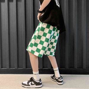 Men's Shorts Baggy Plaid Shorts for Men Summer Fashion Trends Streetwear Bottoms Teenage Oversized Basketball Sweatpants Short Beach Clothes T220825