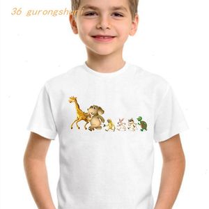 Camiseta de camiseta de animales de la linda bosque camisas para niños