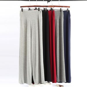 Novas calças soltas de design de moda feminina cintura alta tecido modal calças palazzo de perna larga plus size MLXLXXL