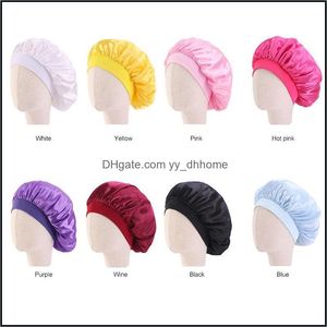 Beanie/Skl Caps Hats Hats Scarves Gloves Fashion Accessories Kids Adjustable Solid Color Slee Bonnet Children Sat Dhq6U