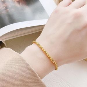 Link Chain 2022 Non-fading Simple And Personalized Braided Twist Bracelet Female Fashion 316 L Titanium Steel 18 K Gold Inte22