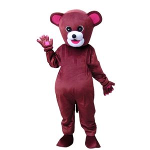 Halloween Pink Teddy Bear Mascot Costume de desenho animado de caráter de caráter de caça dos adultos Tamanho do natal Carnival Party Outdoor Roupe