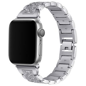 Toptanlar Drop Gemi Üç Bead Pırlanta Saat Bantları En Yeni Iwatch4 Metal Paslanmaz Çelik Kayış Apple Watch 38/40mm 42/44mm