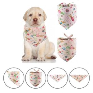 Dog Collar Leashes andas Bandana Bib Cat Printing Saliv Handduk Djur Triangel Scarf Casual Dress Up