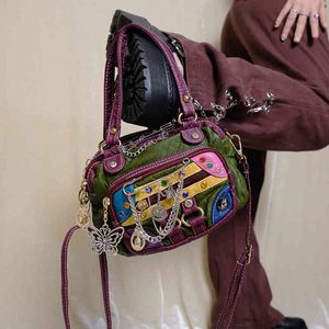 Spice Bag Y2k Minority Millennium Punk Sweet Cool Girl American Splicing Clown Messenger Handbag 220516