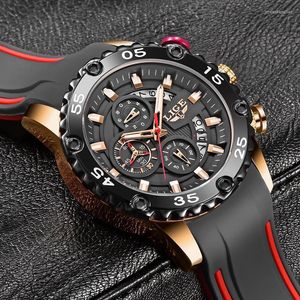 손목 시계 2022 리그 고품질 실리콘 남성 시계 시계 최고 감시 남자 독특한 달력 시계 패션 스포츠 손목 상자