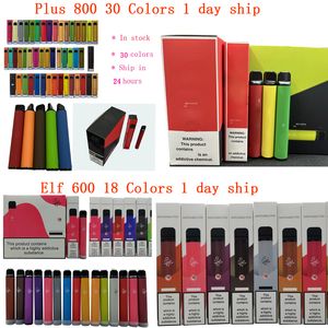 2022 Plus 800 550mah 3.2ml E Cigarettes ELF 600 puffs 2% Vape Pen Disposable Device cigarette electronique