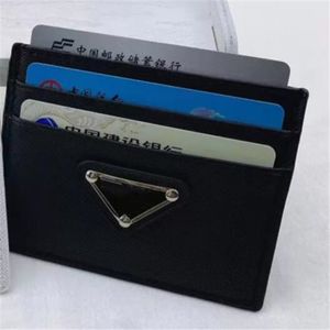 Titulares de cartas de designer de moda Triângulo Marca Crédito PULLET PU CHAEAR PASSAPOR ID ID Business Mini Pocket Travel Men Mulinas