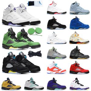 2022 Concord 5s Racer Blue Basketball Shoes Sail Raging Bull Oreo Muslin Fire Red What The mens trainer