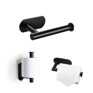 Toilet Holder NoDrill Self Adhesive Stainless Steel Bathroom Kitchen Roll Paper Accessory Tissue Rack 12 Pcs 220611