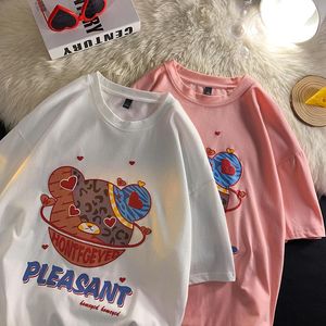 Men's T-Shirts Funny Piggy Graphic Oversized T-shirt Men Designer All-match Cotton Short Sleeve Tops Unisex Hip Hop Trendyol Cool Tee Teens