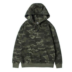 Autumn Hooded Bluza Męscy Zwycięska kamuflaż z kapturem Sportswear Lose Casual Long Rleeve Boys Zielony kamuflaż L220725