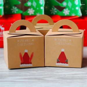 Wholesale paper apple decorations resale online - Christmas Decorations pc Merry Packaging Candy Box Party Cake Dessert Durable Paper Festival Holiday Gift Wrap Eve Apple Baking1